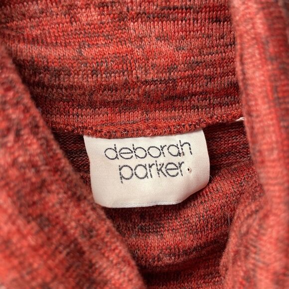 Women’s Sweater Mockneck Pullover Rust Oversized Artsy Lagenlook Heather Pockets - Picture 5 of 9